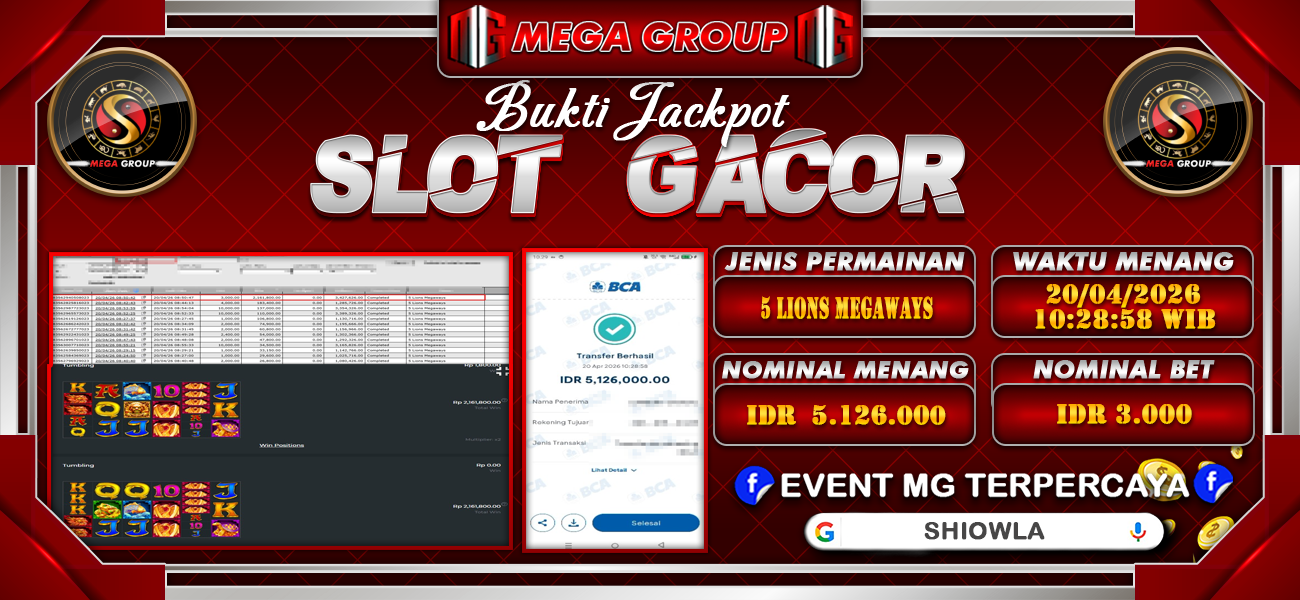 Bukti JP situs Shiowla hari Senin, 20 April 2026